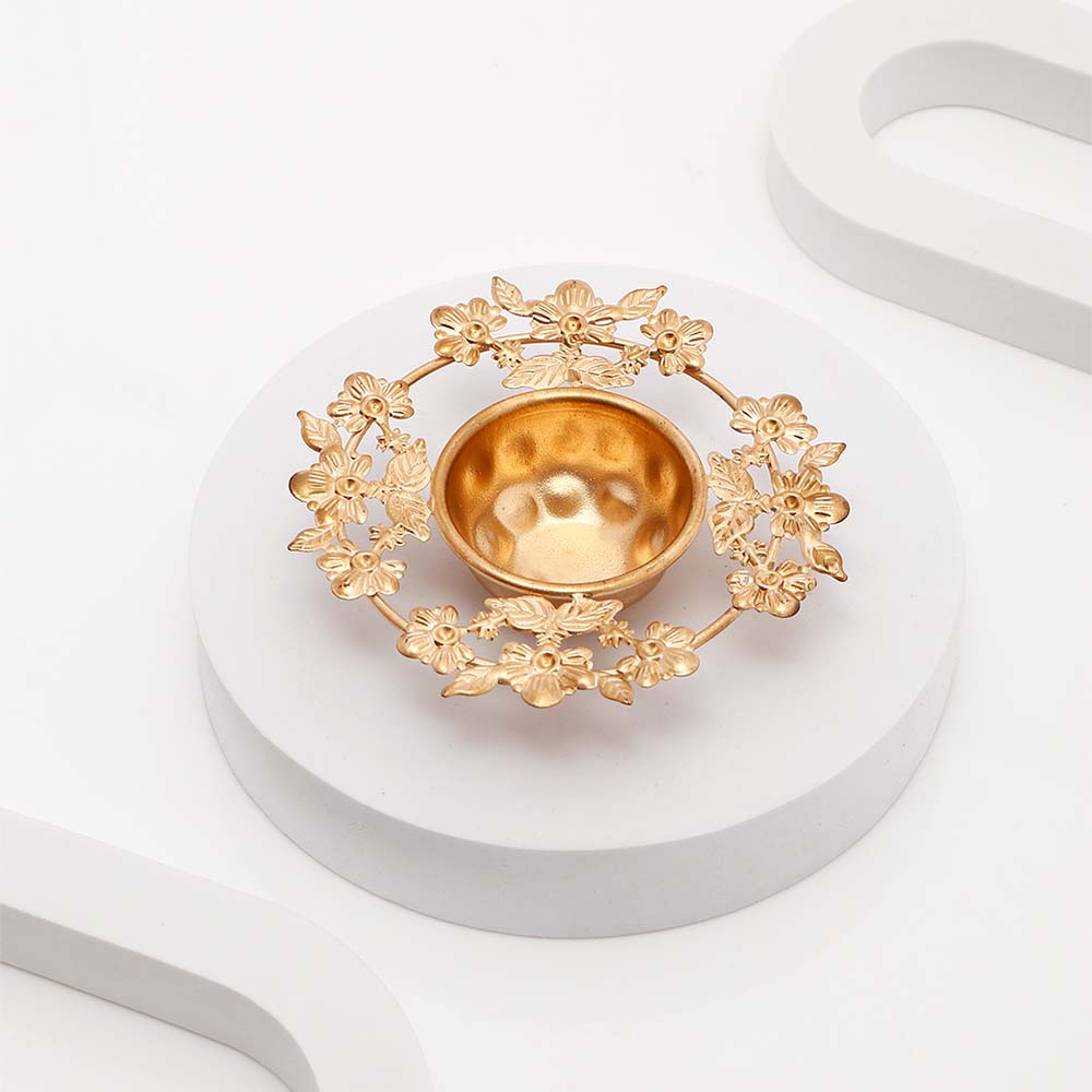Floral Pattern Diya Urli