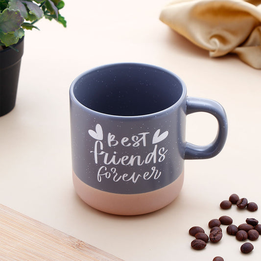 Best Friends Forever Quoted Cork Base Grey Mug