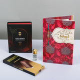 Ajmal Gold Series Perfume with Rakhi Greeting Card and Hersheys Chocolate