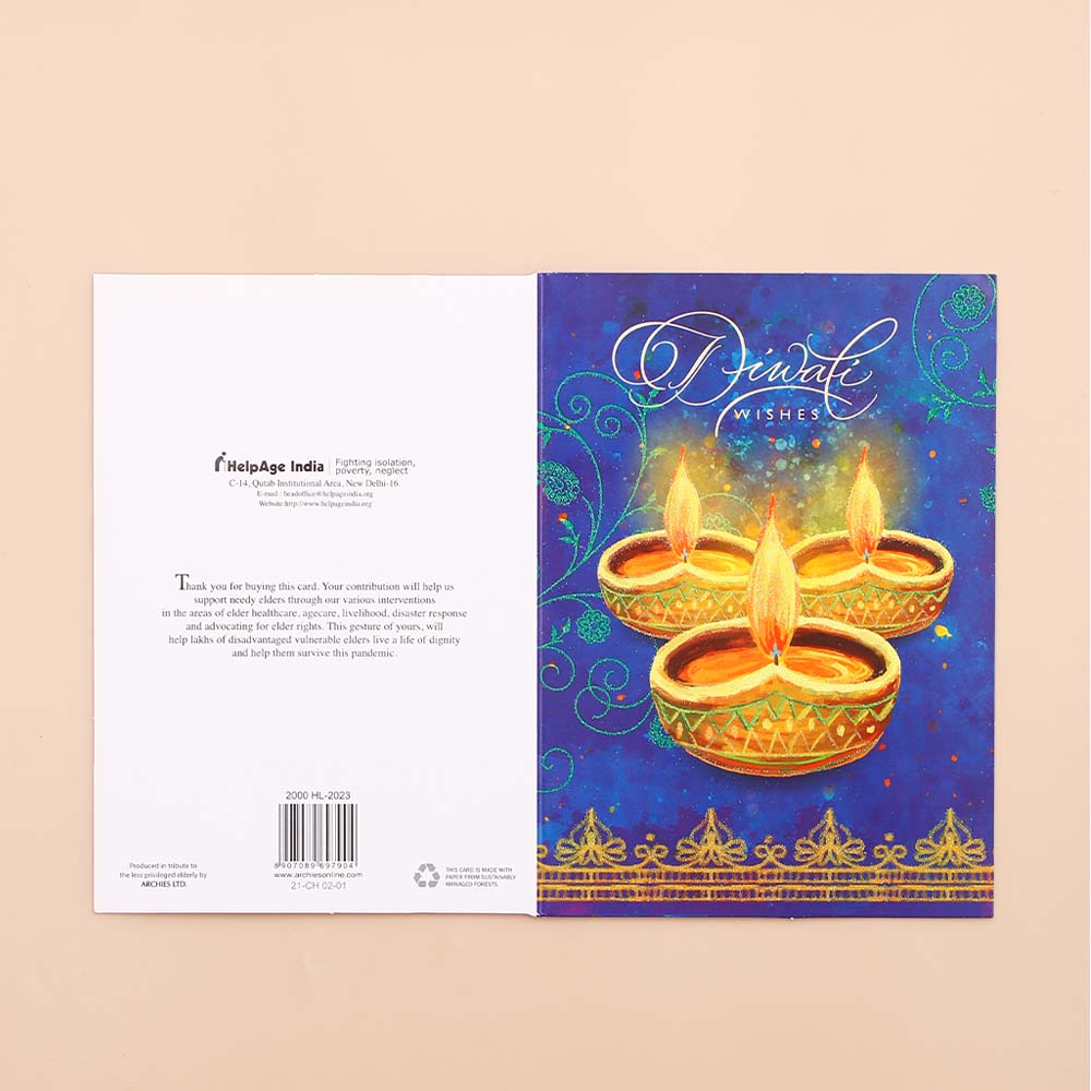 Timeless Diwali Seasons Greeting Card Pack Of 10