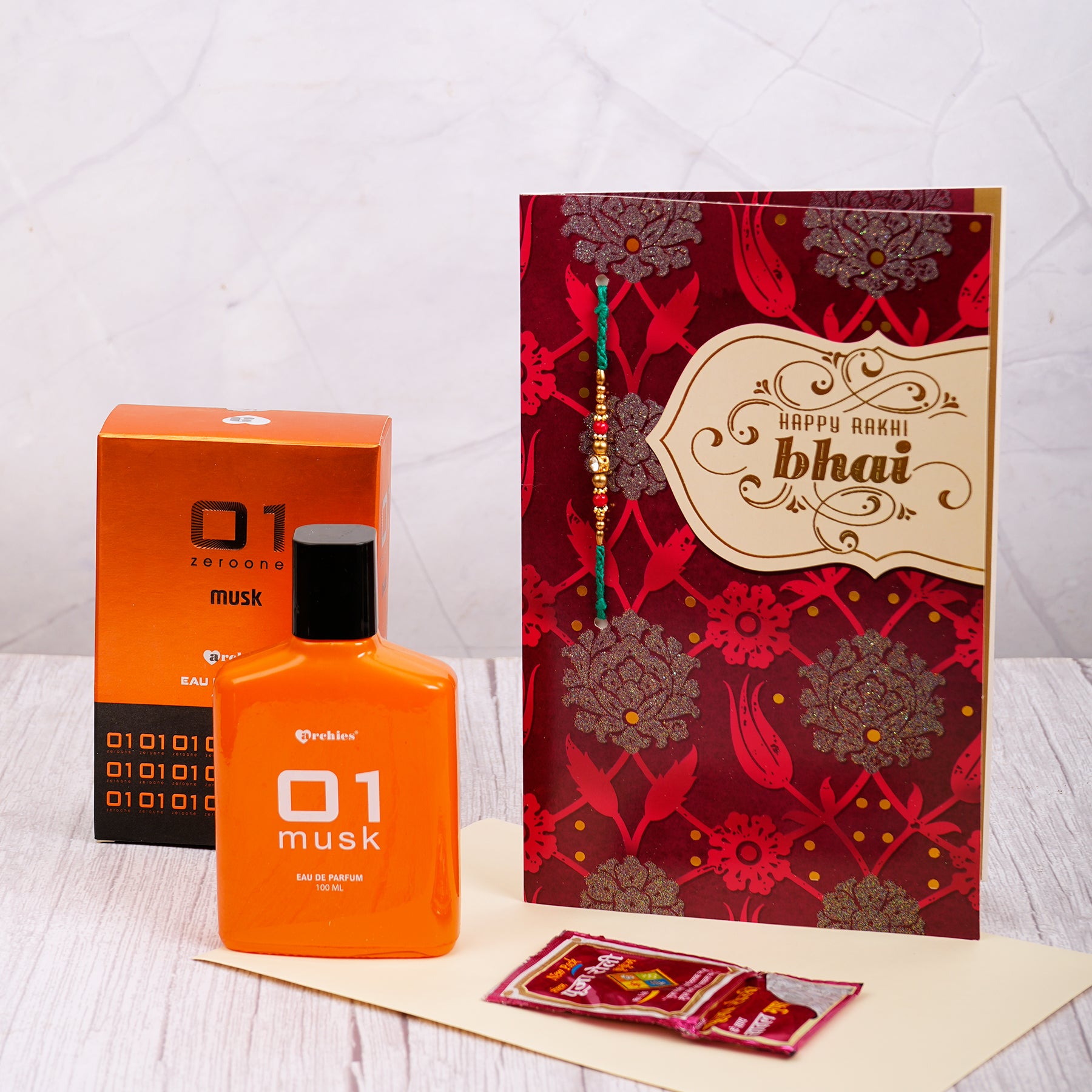 Musk Perfume with Happy Rakhi Greeting Card