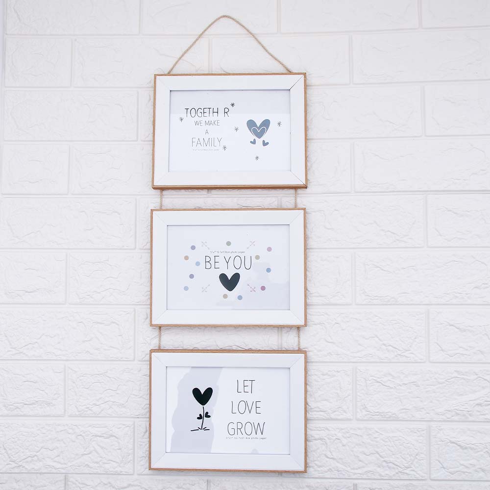 Ivory Multi-Space Hanging Photo Frame