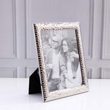 Textured Border Silver Plated Photo Frame