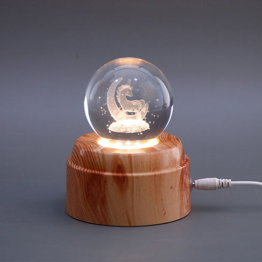Unicorn Crystal Ball Lamp