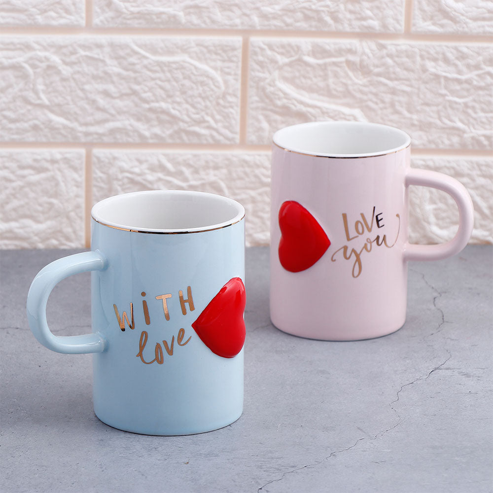 With Love Quoted Couple Mugs