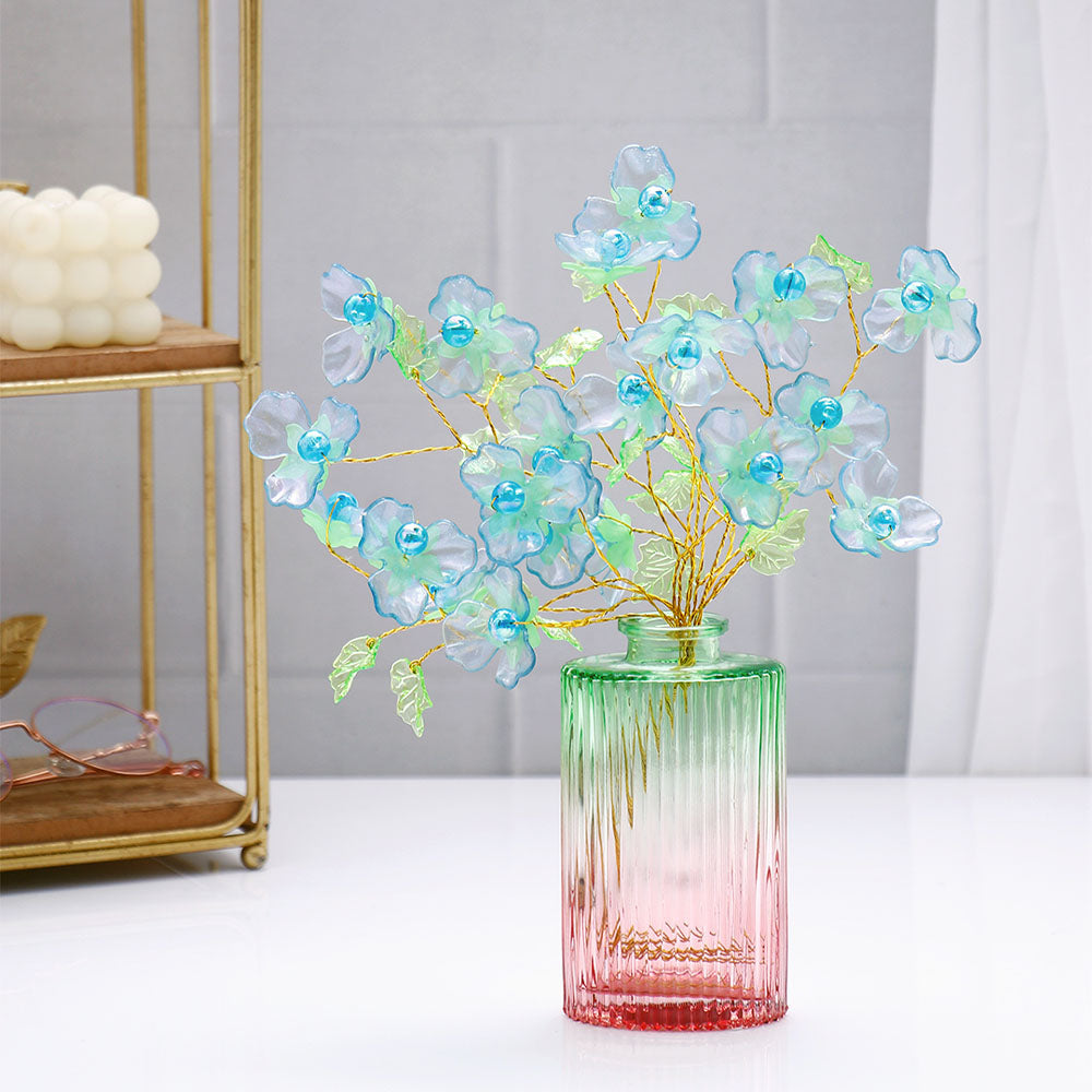 Blue and Golden Accents Cherry Blossom Vase 