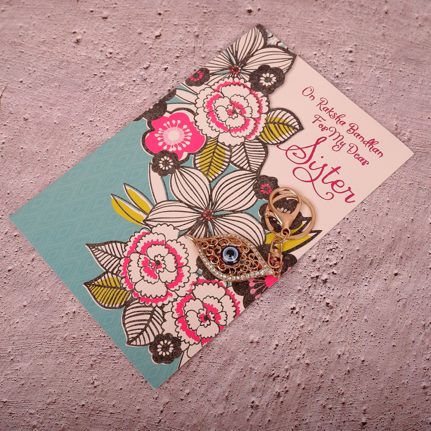 Talisman Evil Eye Keychain With Greeting Card