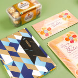 Abstract Notebook with Greeting Card and Ferroro Rocher 200 GM