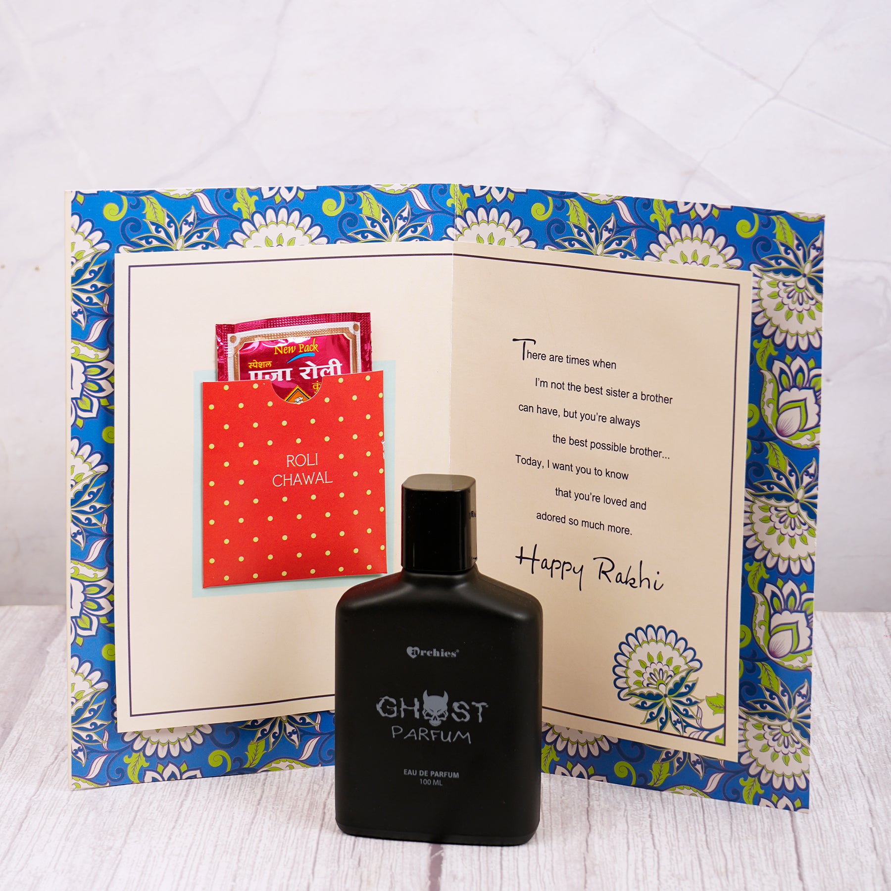 Ghost Perfume with Brother Greeting Card