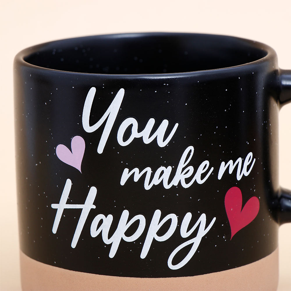 You Make me Happy Quoted Cork Base Mug