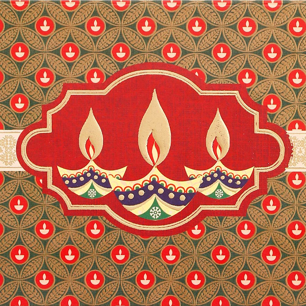 Divine Diwali Seasons Greeting Card Pack Of 10