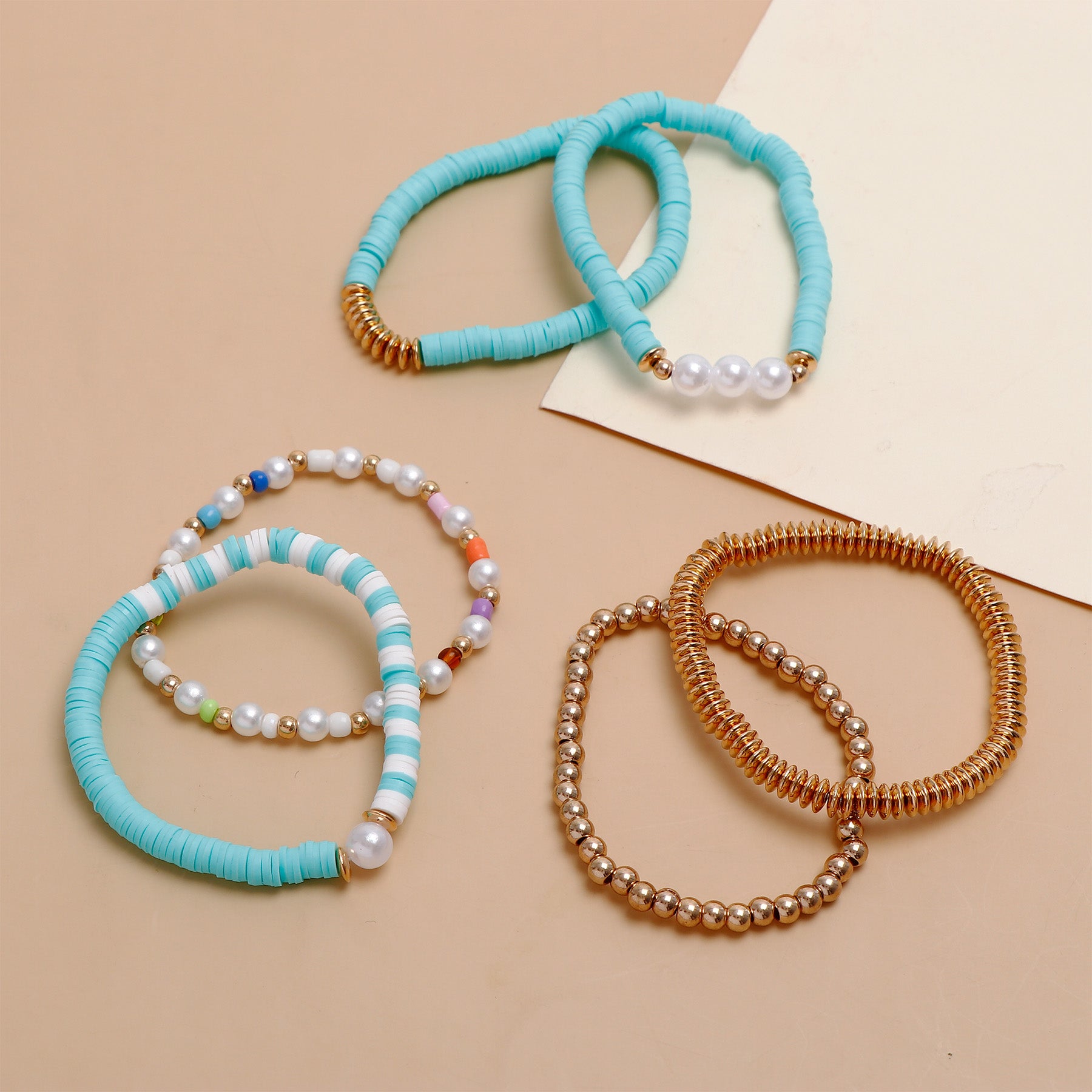 Sea Green Multi Layer Bracelet Set