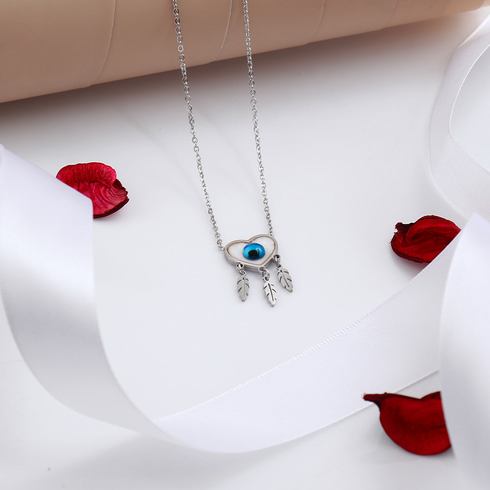 Silver Evil Eye Chain Pendant