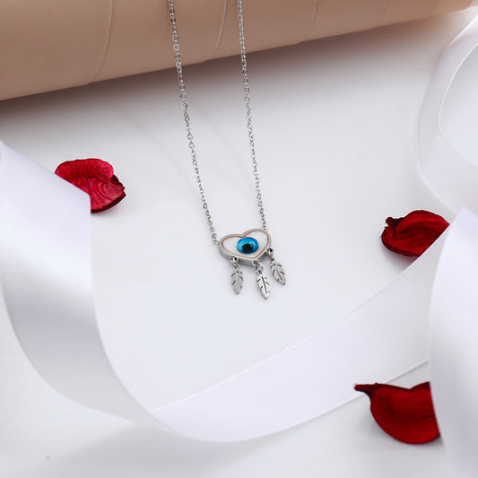 Silver Evil Eye Chain Pendant