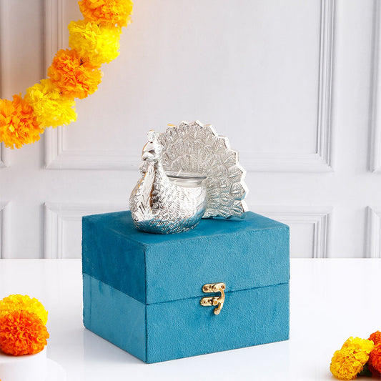 Peacock Diya Candle Holder