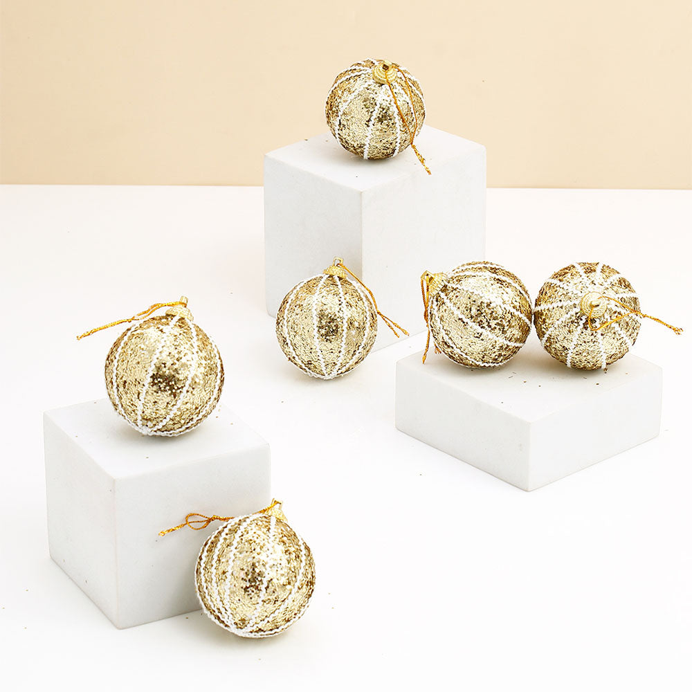 Golden Christmas Decor Balls