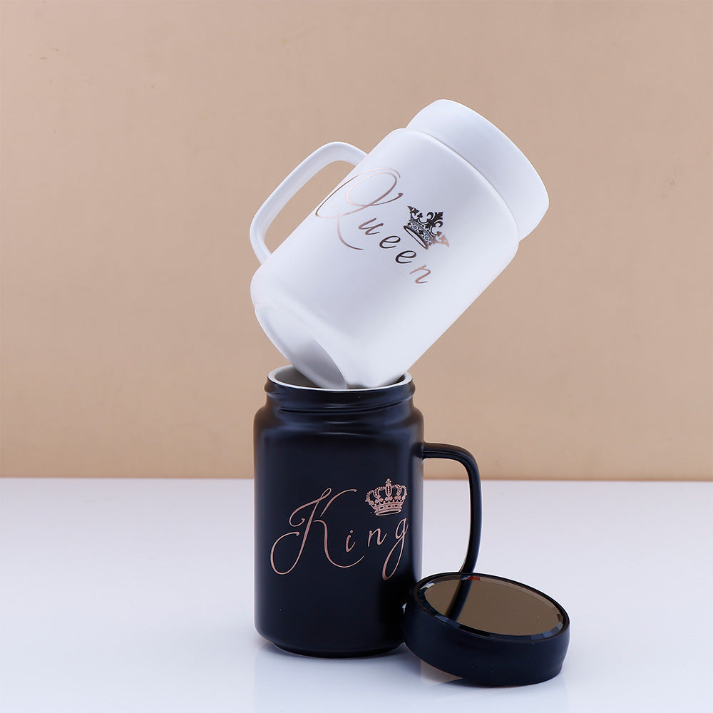 King and Queen Quoted Couple Mugs