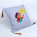 "Sab Pata Hai, Teri Maa Hu Main!" Funny Quirky  Quote Cushion 