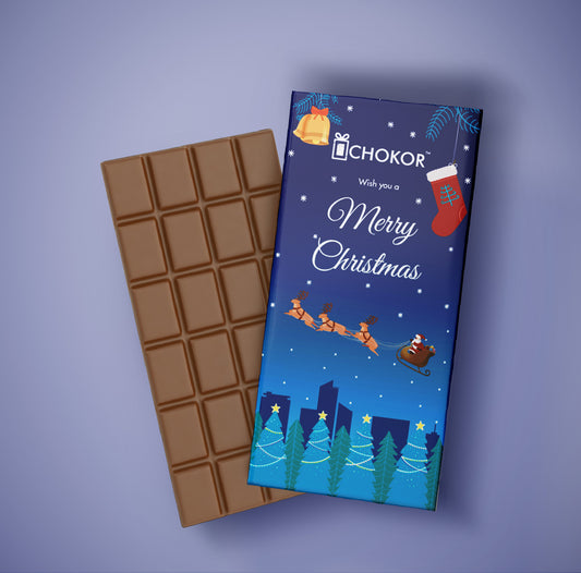 CHOKOR Merry Christmas - Mint Flavoured Chocolate Bar