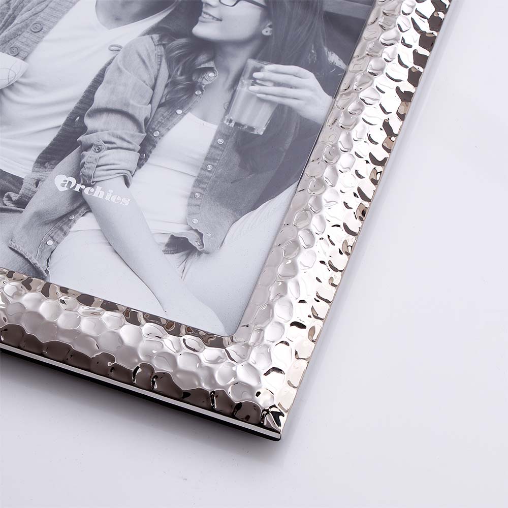 Textured Silver Plated Photo Frame