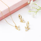 Bumblebee Bliss Pendant Earing Set with Gift Box