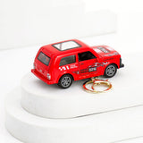 Red Safari Jeep Keychain