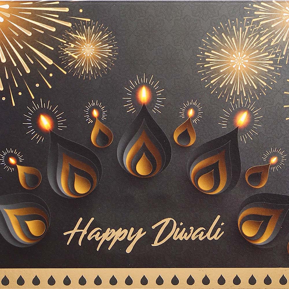 Bright Diwali Seasons Greeting Card Pack Of 10