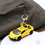 Yellow Sports Car Keychain