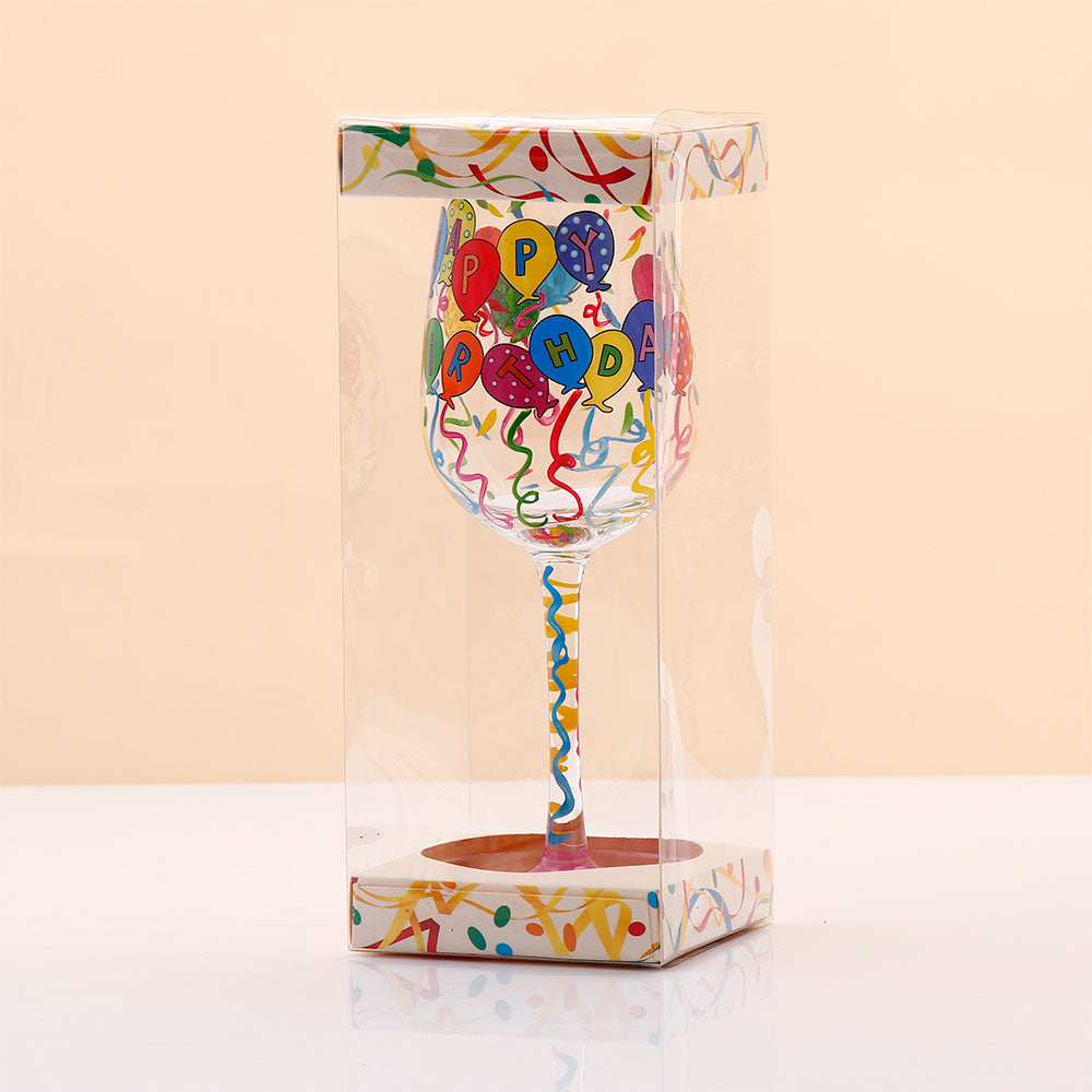 Happy Birthday Quoted Birthday Wine Glass