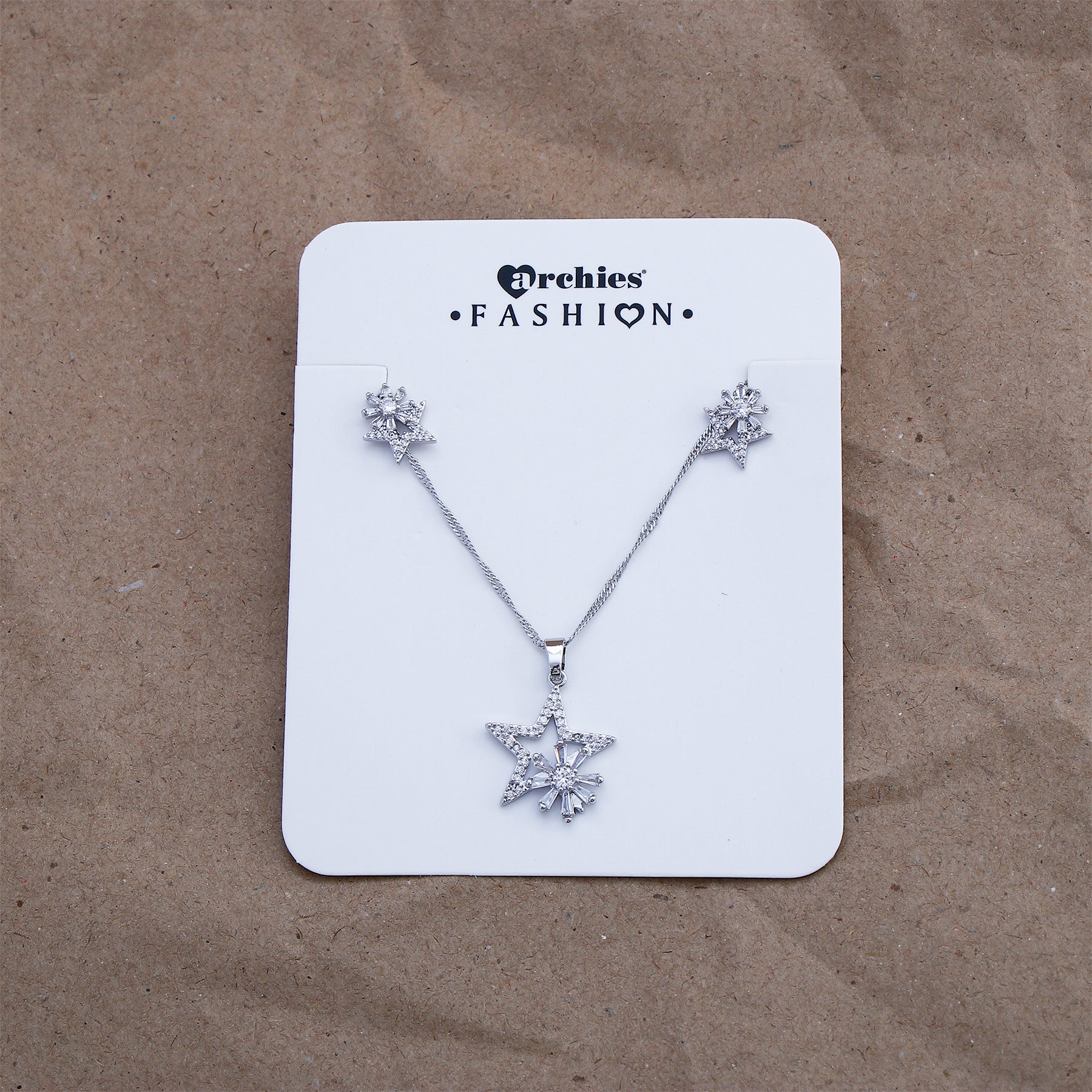 Celestial Bloom Pendant with Earring Set