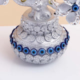Silver Blooms Evil Eye Vase