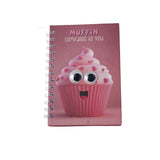 Cupcake Theme Googli Eyes Spiral Notebook
