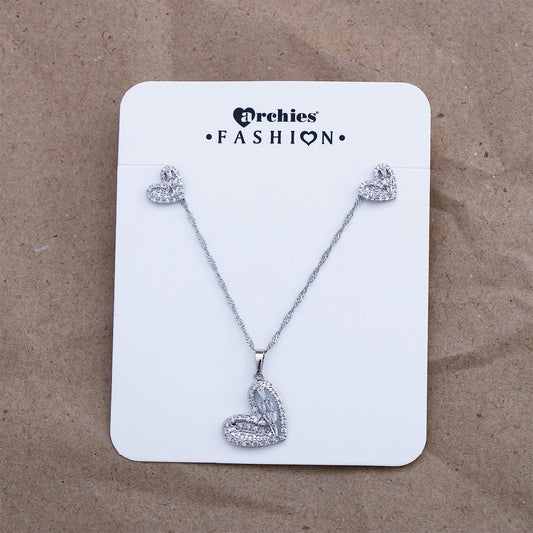 Candy Heart Pendant with Earring Set