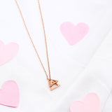 Interlocked Triangles Golden Chain Pendant