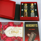Ajmal Gold Series Perfume with Rakhi Greeting Card and Hersheys Chocolate Bar