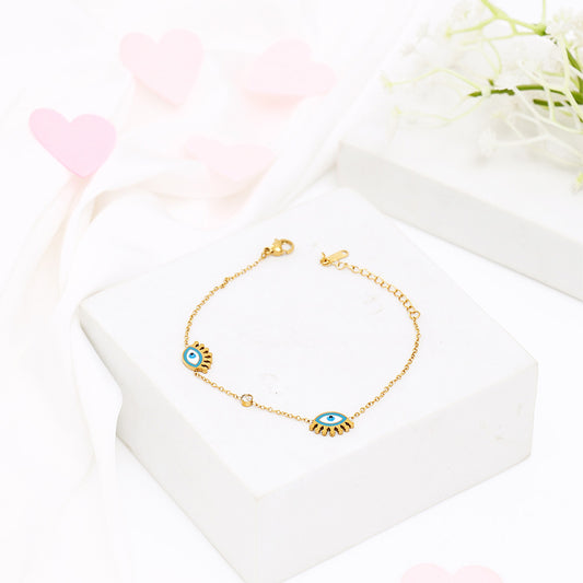 Mystique Evil Eye Golden Bracelet