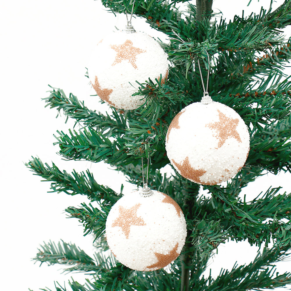 Glittery Christmas White Balls