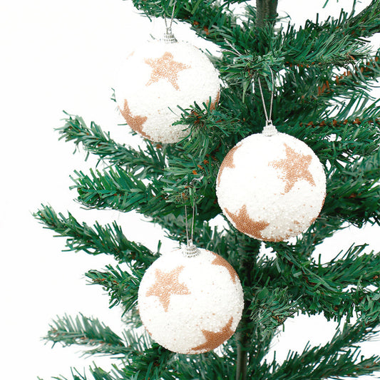 Glittery Christmas White Balls