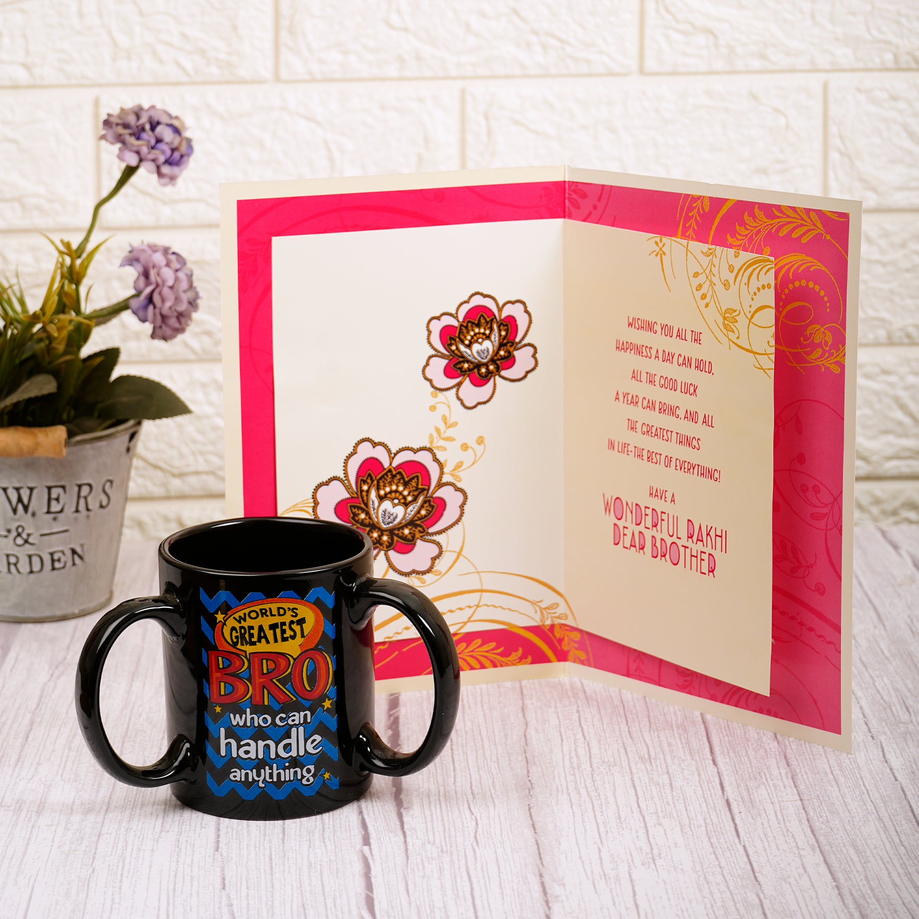 Good Times We Shared Greeting Card With Three Handle Mug