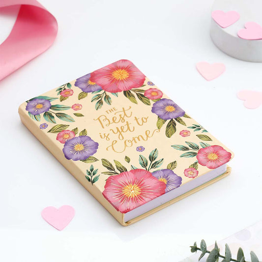 Yellow Floral Pattern Notebook