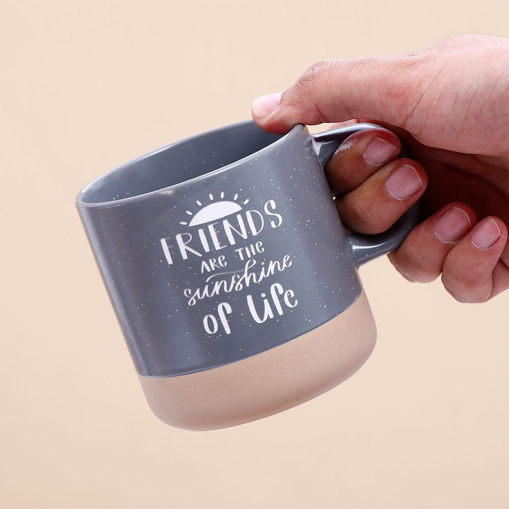 Sunshine Of Life Quoted Cork Base Grey Mug