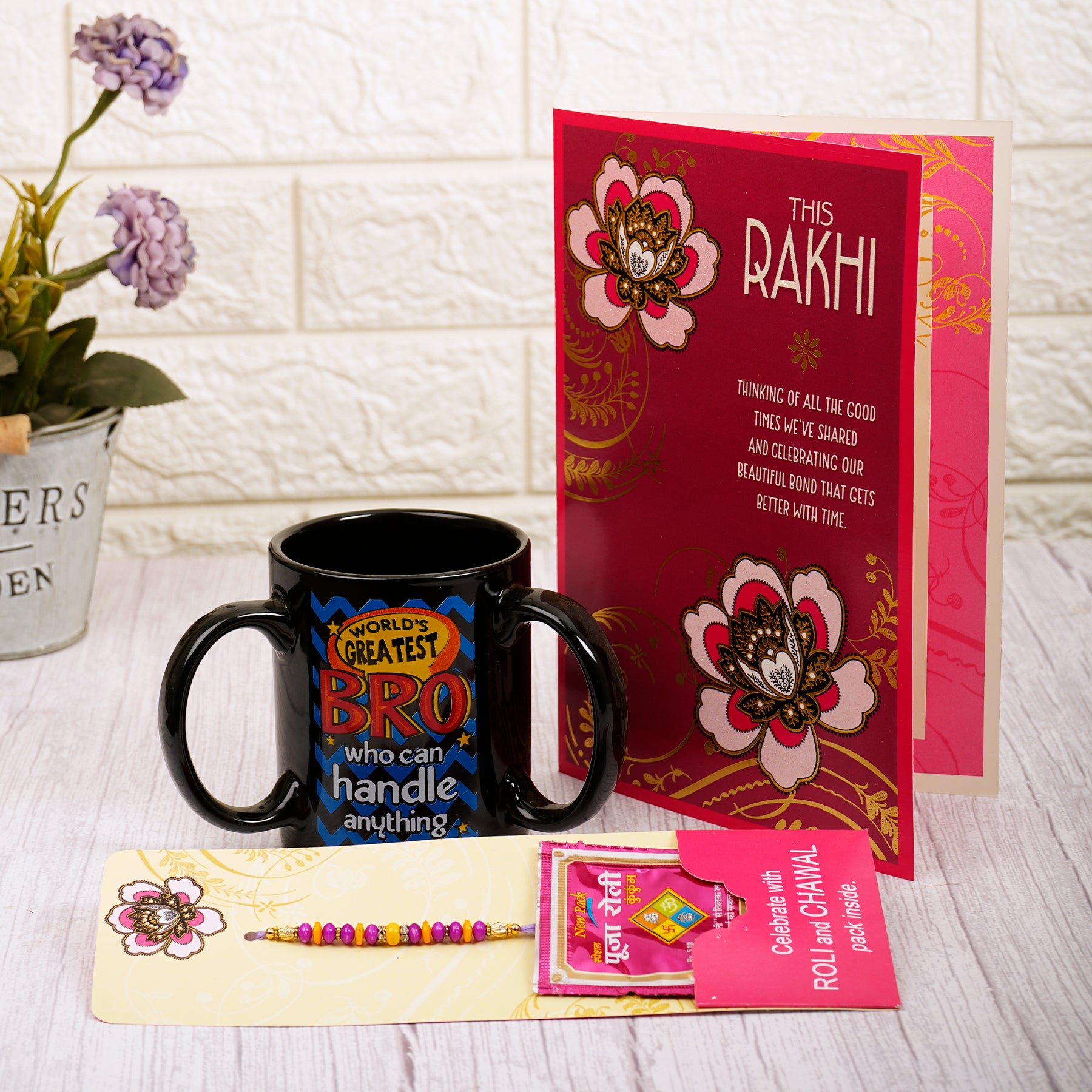 Good Times We Shared Greeting Card With Three Handle Mug