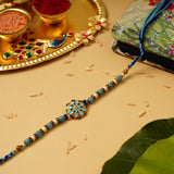 Traditional Blue Floral Rakhi