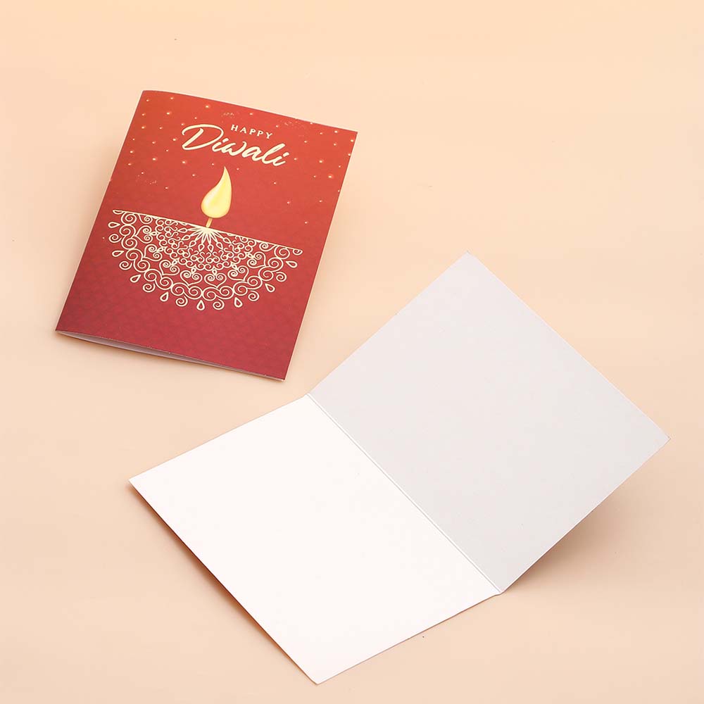 Sophisticated Diwali Seasons Greeting Card Pack Of 10