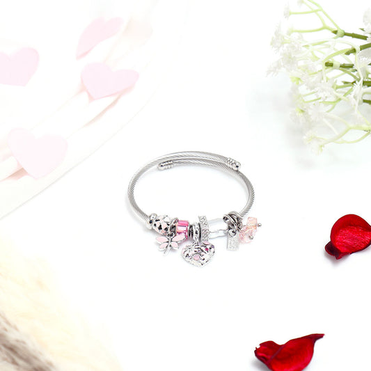 Butterfly Charms Silver Bracelet