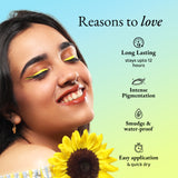Elitty G.O.A.T Eyeliner Combo (Peach, Lilac Purple, Cyan Green, Yellow), 4 ml each