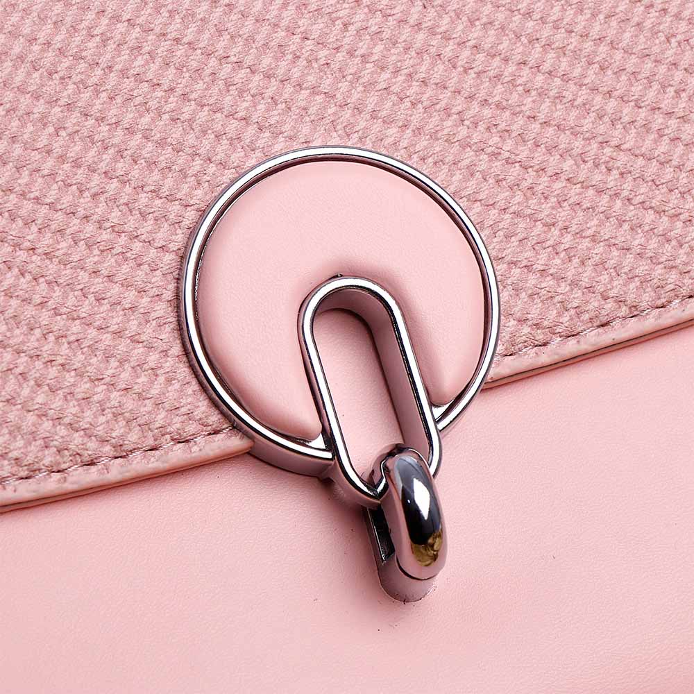 Archies Pink Luxe Diva Handbag with Adjustable Straps