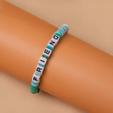 Sea Blue Loop Fruit Bead Friendship Bracelet