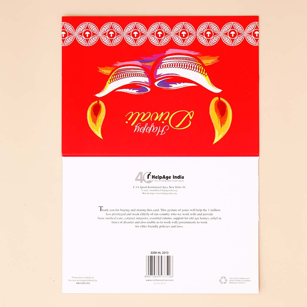 Festive Diwali Seasons Greeting Card Pack Of 10