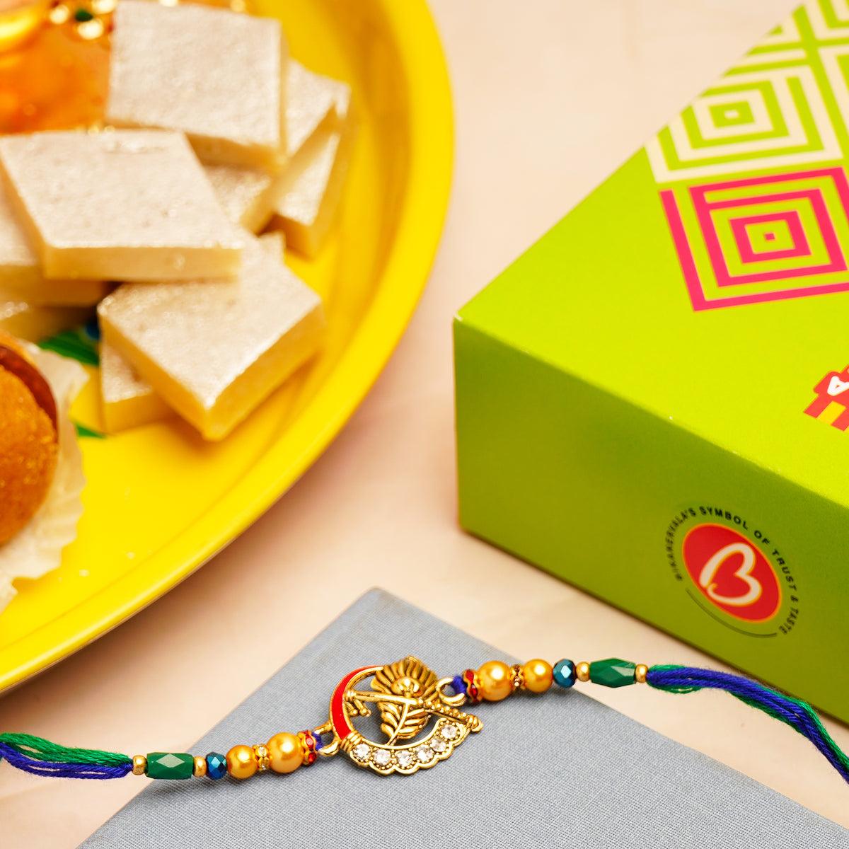 Krishna Rakhi with Kaju Barfi